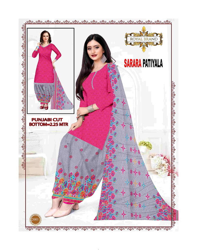 Royal Sarara Patiyala 1 Indo Casual Daily Wear Printed Cotton Dress Material Collection